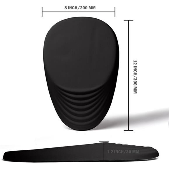 Black ergonomic mouse pad with wrist rest memory foam non slip base office desk - Picture 5 of 8
